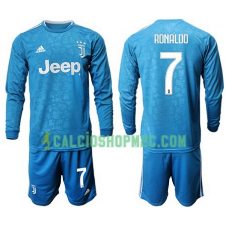 Juventus Ronaldo 7 Bambino Maglia Terza 2019/2020 Manica Lunga (+ Pantaloncini)